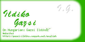 ildiko gazsi business card